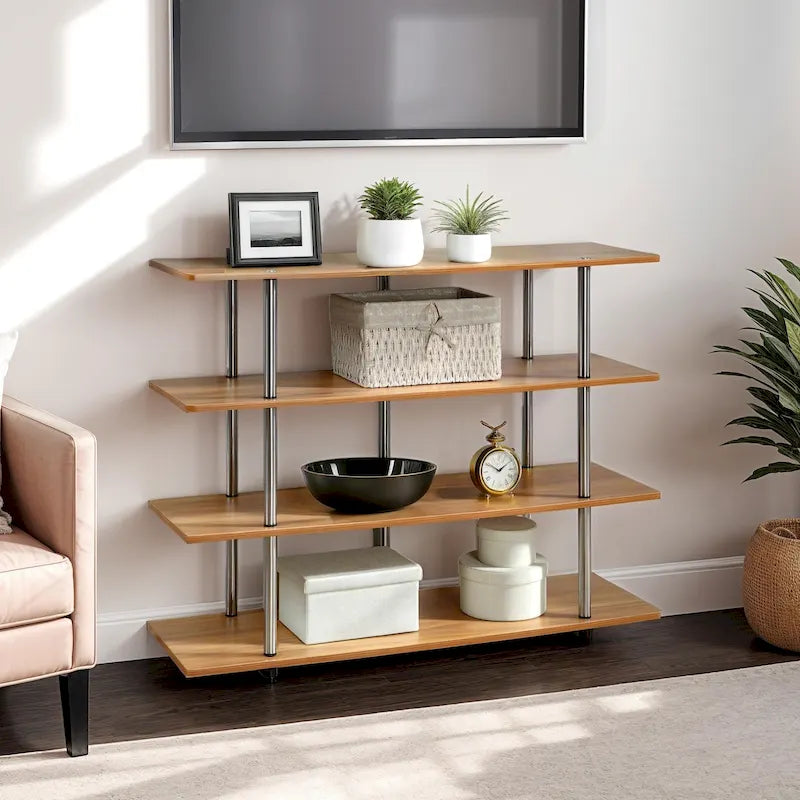 Meuble TV Highboy à 4 niveaux de 55 pouces