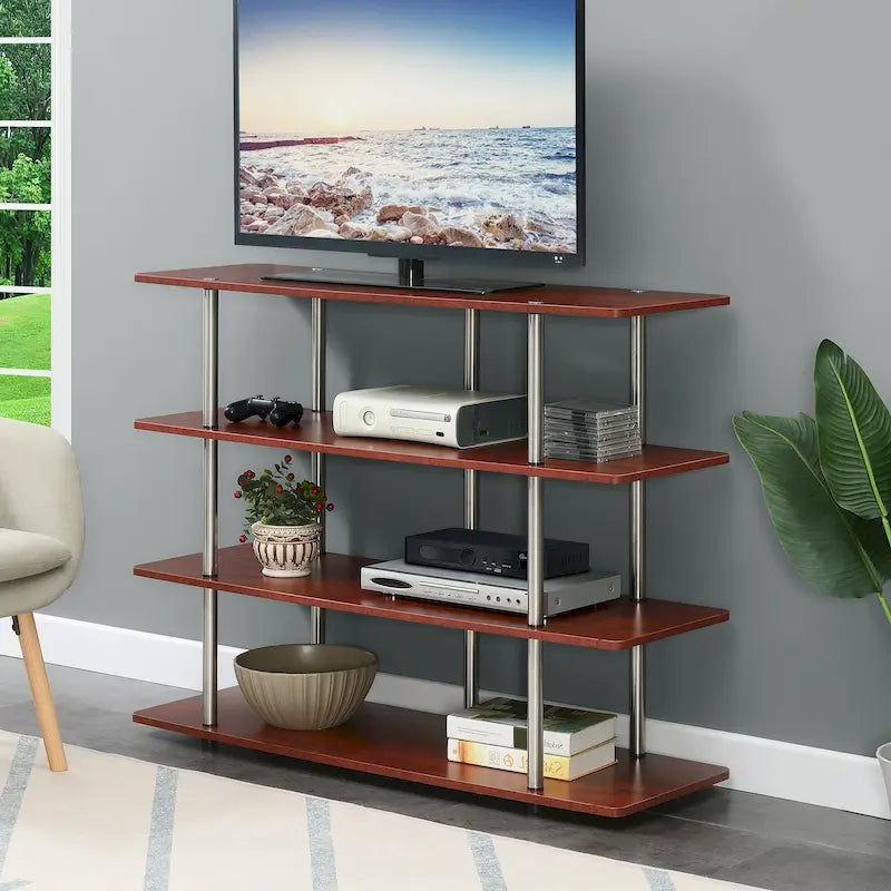 Meuble TV Highboy à 4 niveaux de 55 pouces
