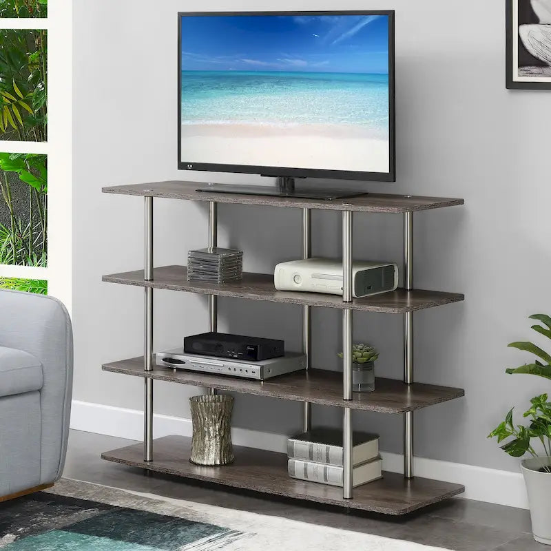 Meuble TV Highboy à 4 niveaux de 55 pouces