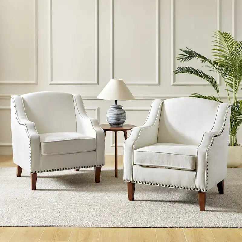 Fauteuil Lucretius avec Clous Décoratifs