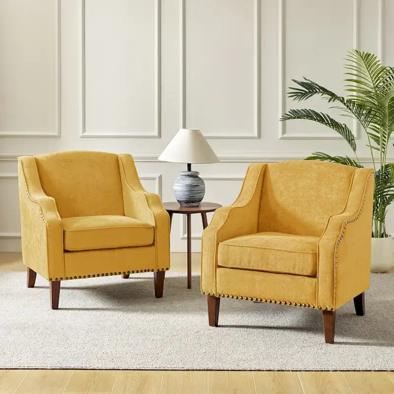 Fauteuil Lucretius avec Clous Décoratifs