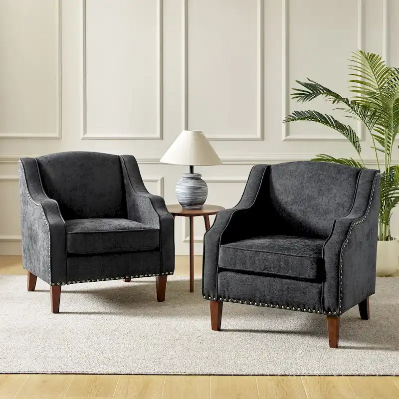Fauteuil Lucretius avec Clous Décoratifs