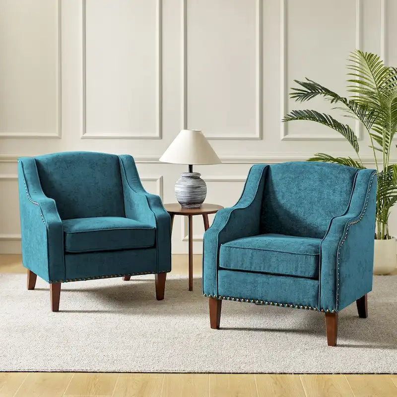 Fauteuil Lucretius avec Clous Décoratifs