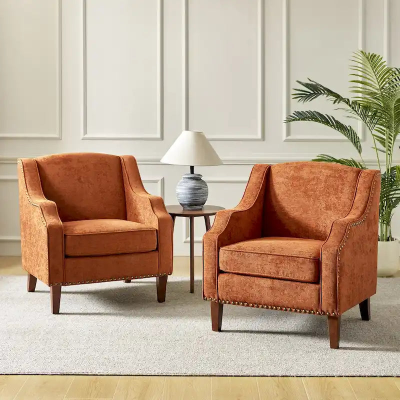 Fauteuil Lucretius avec Clous Décoratifs