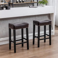 Tabourets de bar hauteur comptoir 29 pouces pour îlot de cuisine sans dossier en similicuir, chaises de ferme