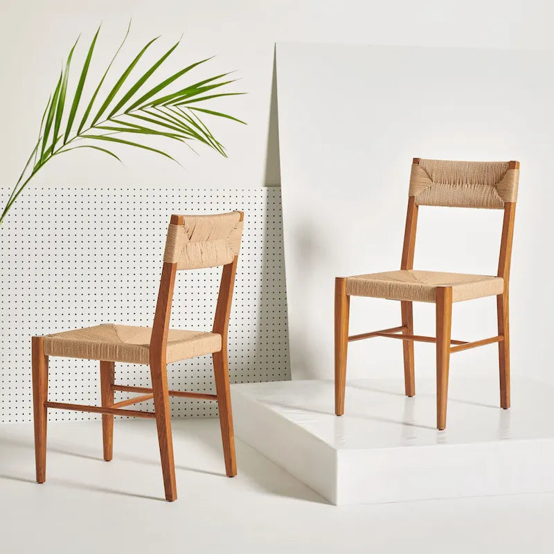 Chaise de salle à manger en rotin - 16Lx21Px34H