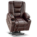 Petit fauteuil inclinable électrique avec massage et chauffage pour personnes âgées de petite taille, similicuir 7569