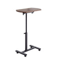 Table d'appoint en C, table de canapé avec cadre en métal et plateau pivotant à 360 degrés réglable en hauteur