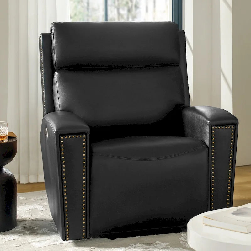 Fauteuil inclinable releveur avec fonctions massage et chauffage, port de chargement intégré