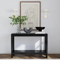 Console en bois massif avec étagère